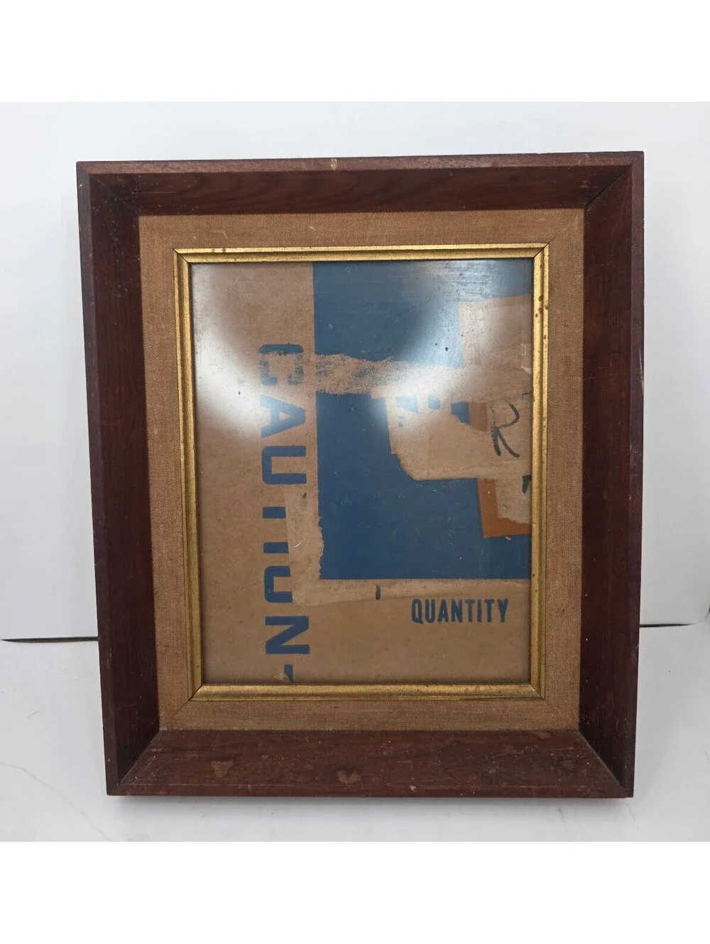 Vintage Antique Rare 8 x10 Deep, Bevel-Profile Stained Wood Picture Frame